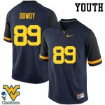 Youth West Virginia Mountaineers NCAA #89 Rob Dowdy Navy Authentic Nike Stitched College Football Jersey TW15Y60KA